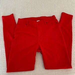 Ladies red jeggings